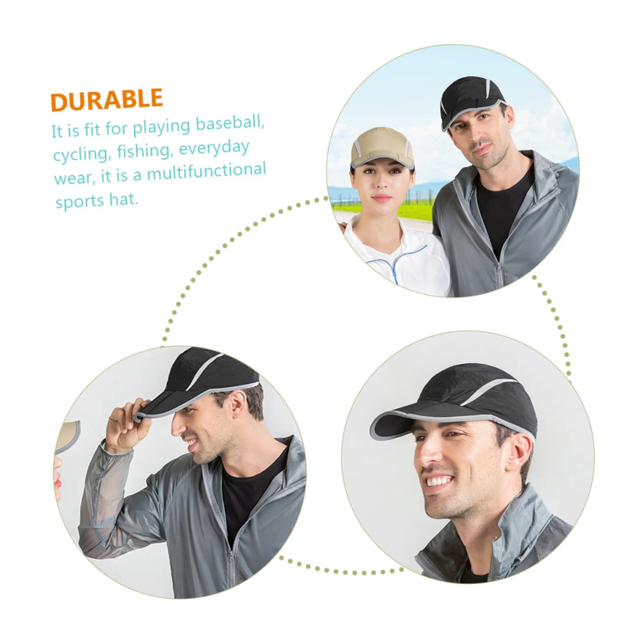 Cappello Sportivo Unisex Traspirante Cappellino Running per Esterni per attività Sportive e Running Notturno