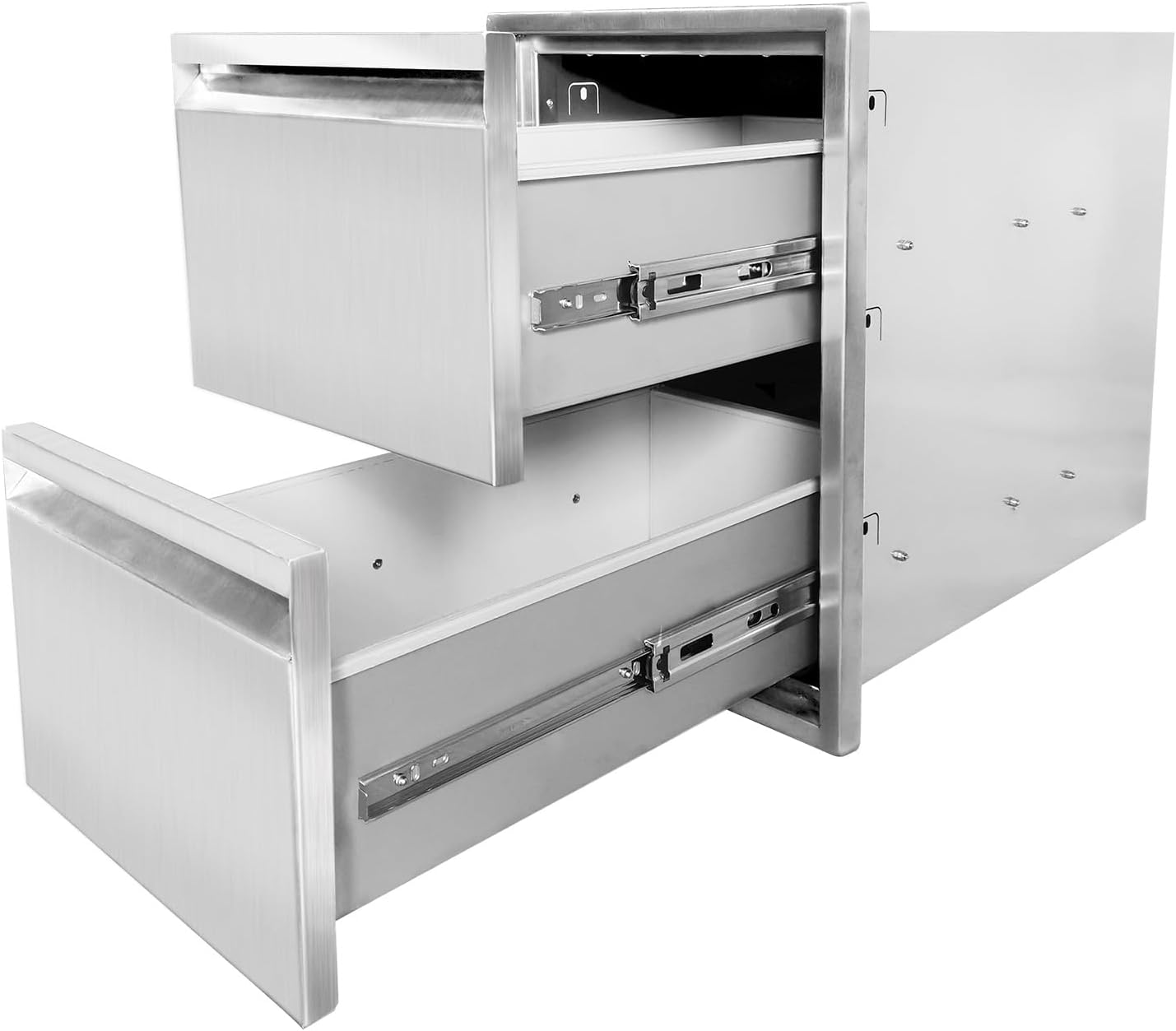 PioneerWorks 13" W x 20.5" H x 21" D Outdoor Kitchen Drawers, 2-Layer Outdoor...