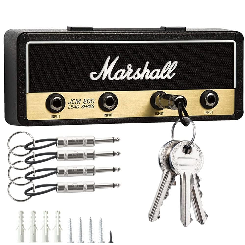 Marshall Keychain Holder, JCM800 Standard Jack Guitar Keychain for entryway Mudroom Hallway Kitchen Office Letter