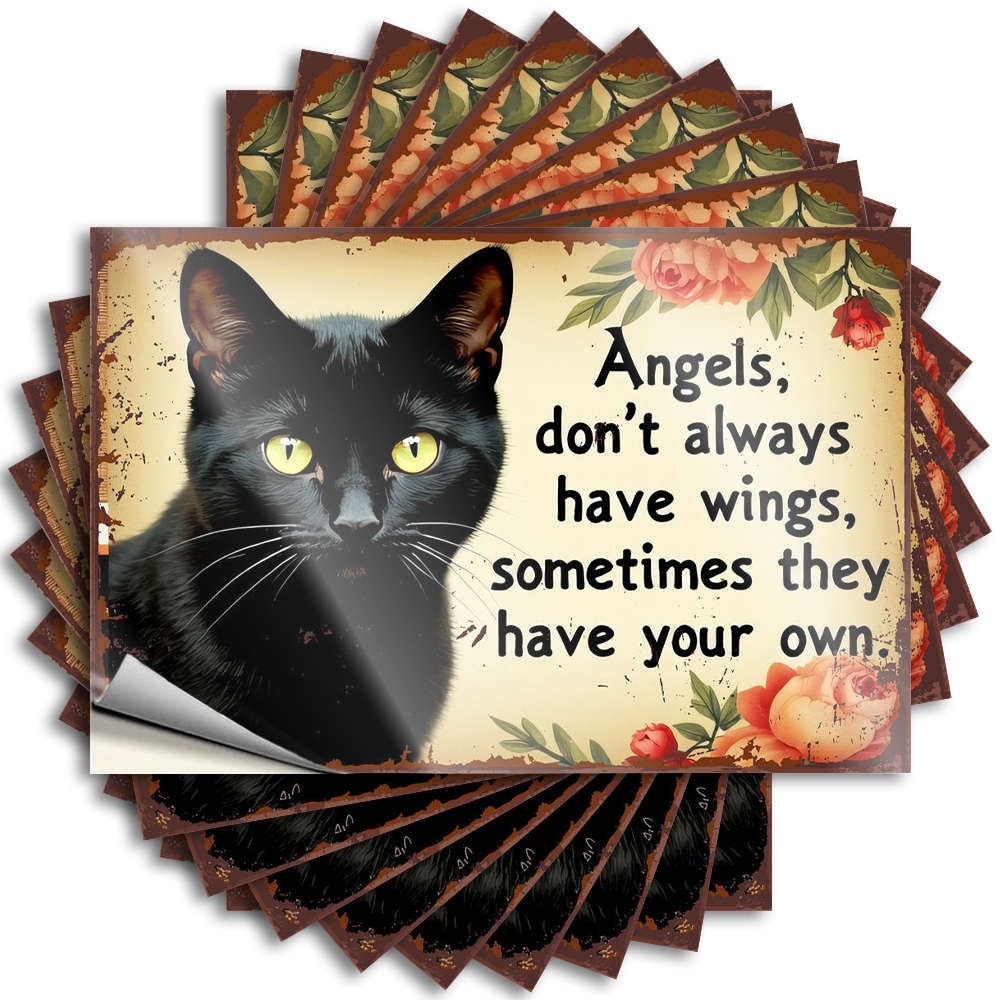Decals Accent Beer Decor Waterproof - Angels Don't Always Have Wings Sometimes They Have Your Own Bumper Self Adhesive Decal for Microfiber Use(12X18CM)
