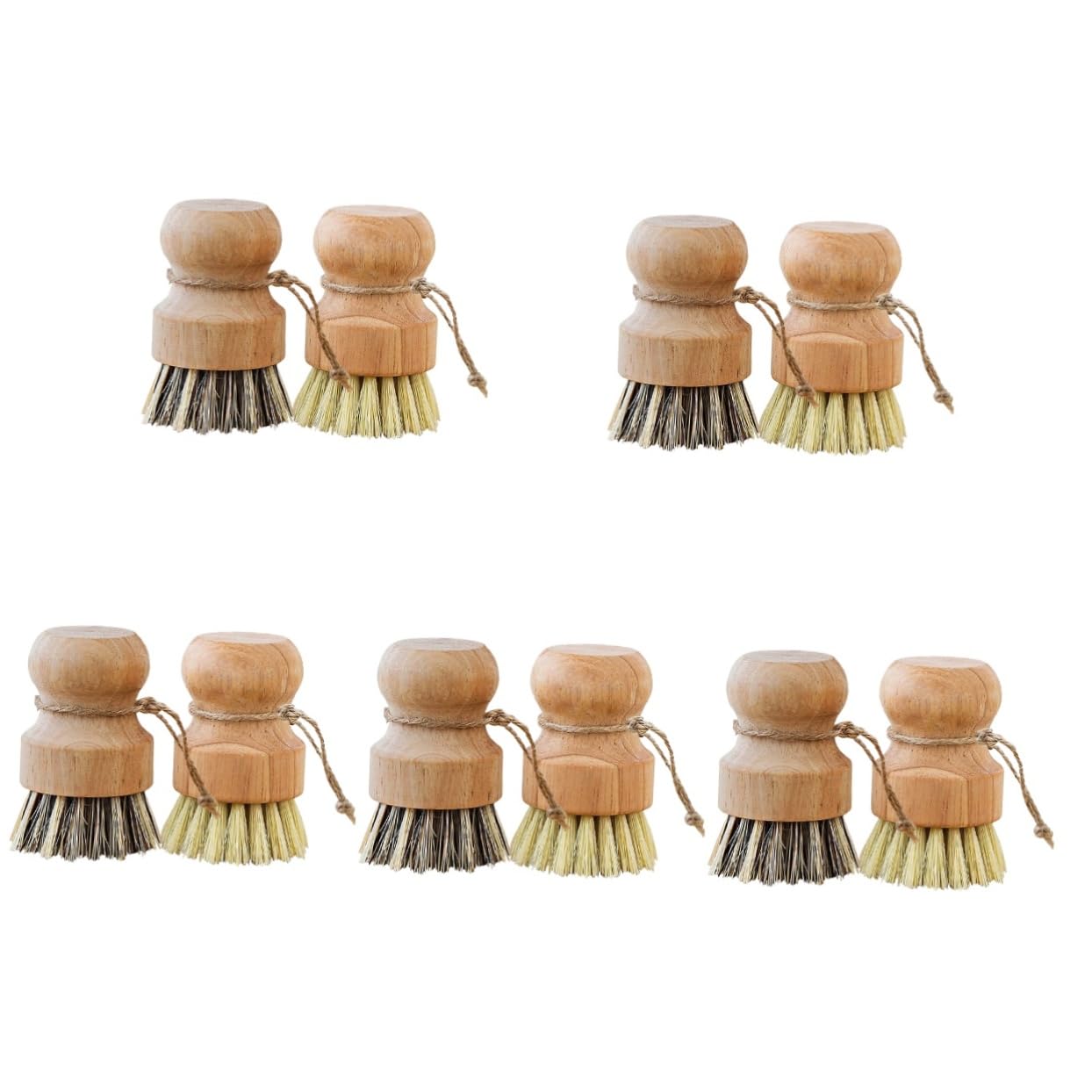 Ciieeo 5 Juegos Juego De Cepillos para Platos De Cocina Dish Brush Cepillos Limpiar Azulejos Cepillo Recogedor Pequeño para Limpiar Hundir Cepillo De Madera Fregador De Platos 4 Uds * 5