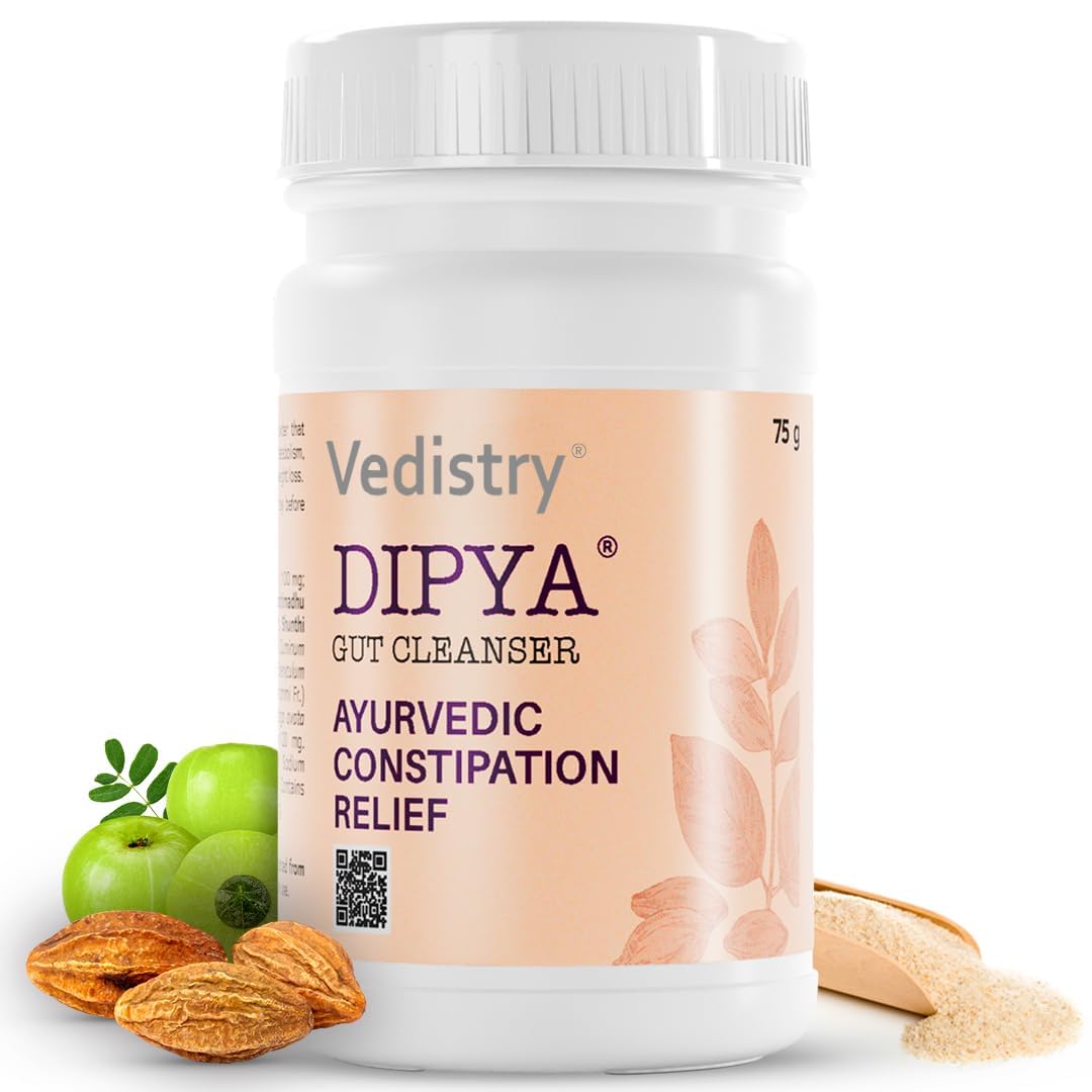 Dipya Gut cleanser |double action constipation relief for men & women | enriched with Husk, Amls, Haritaki, Yavani, Ginger | Orange flavour | Sugar free