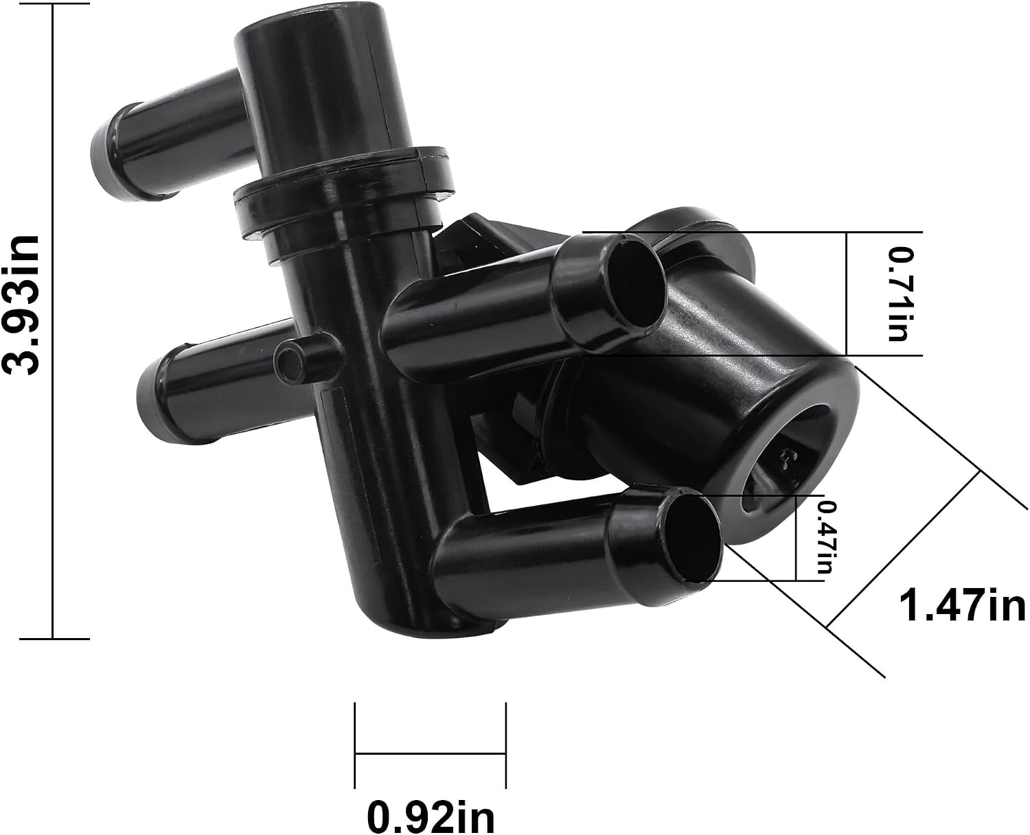 F87Z-18495-AA, F87H-18495-AA Heater Control Valve, 4-Port Vacuum Operated HVAC Coolant Control Valve, Replacement for F87H18495AA F87Z18495AA, Compatible with Mid-Size Trucks & SUVs