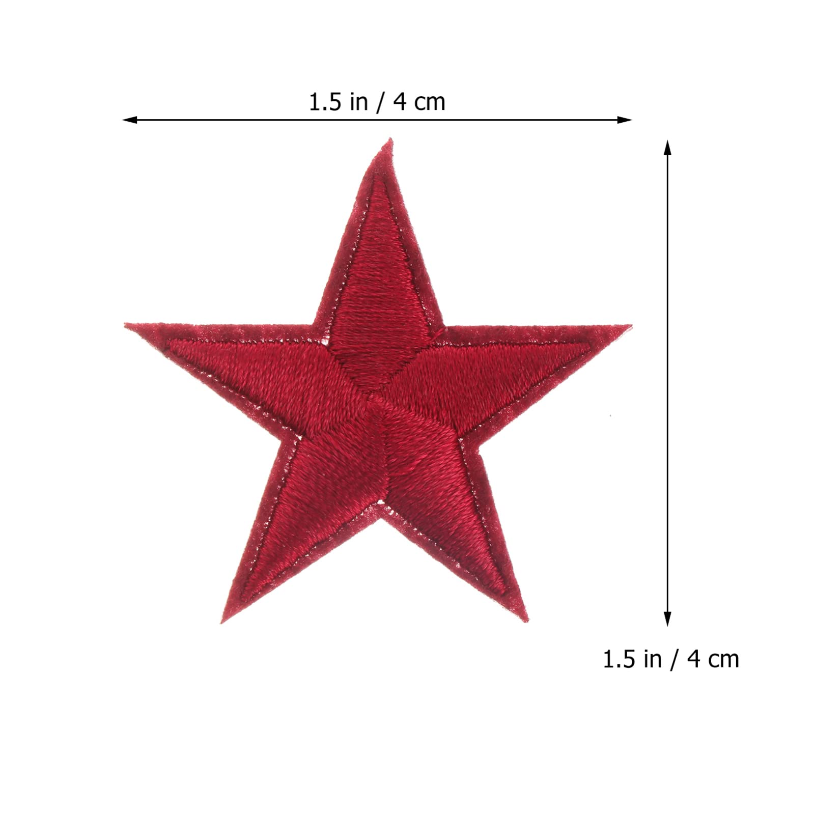 Milisten 5-zackige Stern-Aufnäher - 10 Stück, Bügelbar, Ca. 5x5 Cm - Für Kleidung, Rucksäcke & DIY