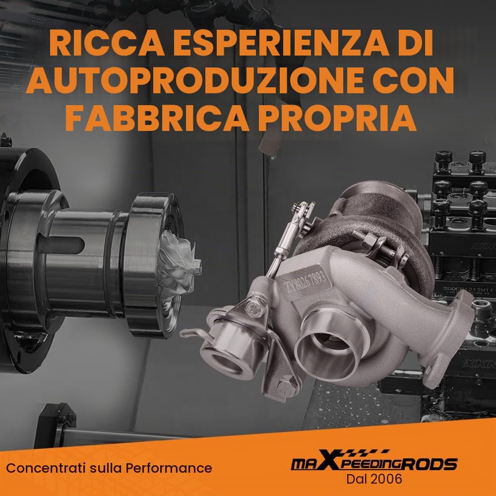 maXpeedingrods TD025 Turbo Turbocompressore per 207 307 308 Expert Partner 1.6 HDi 1.6L DV6 B / DV6 ATED4 49173-07508 4917307508 | 1.6 HDi 1.6L DV6 B / DV6 ATED4 49173-07508 4917307508