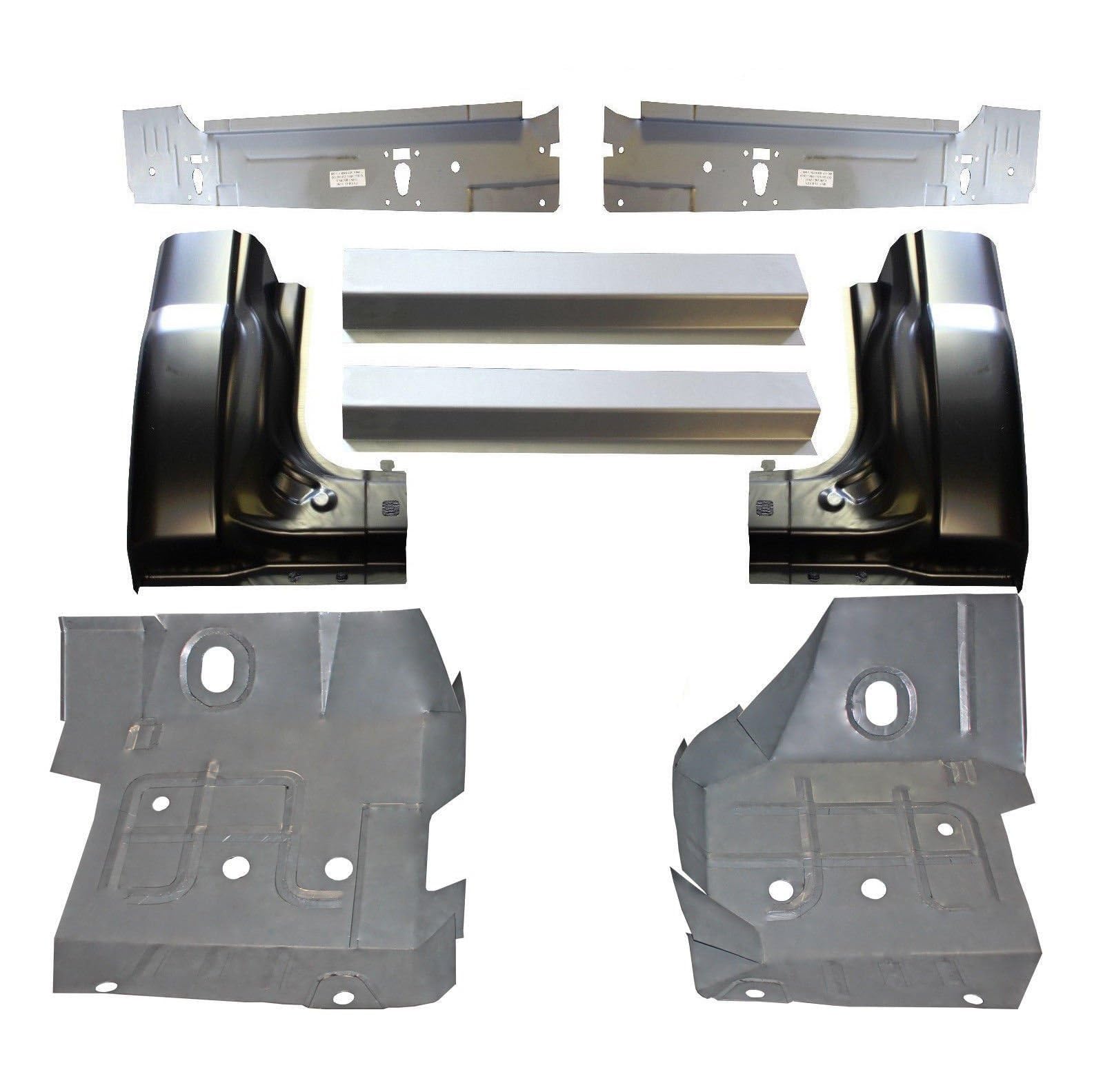 Motor City Sheet Metal - Compatible With Ford 1999 2016 Super Duty Rocker Panel, Inner, Floor & Cab Corner Kit 2 Door 8Pc
