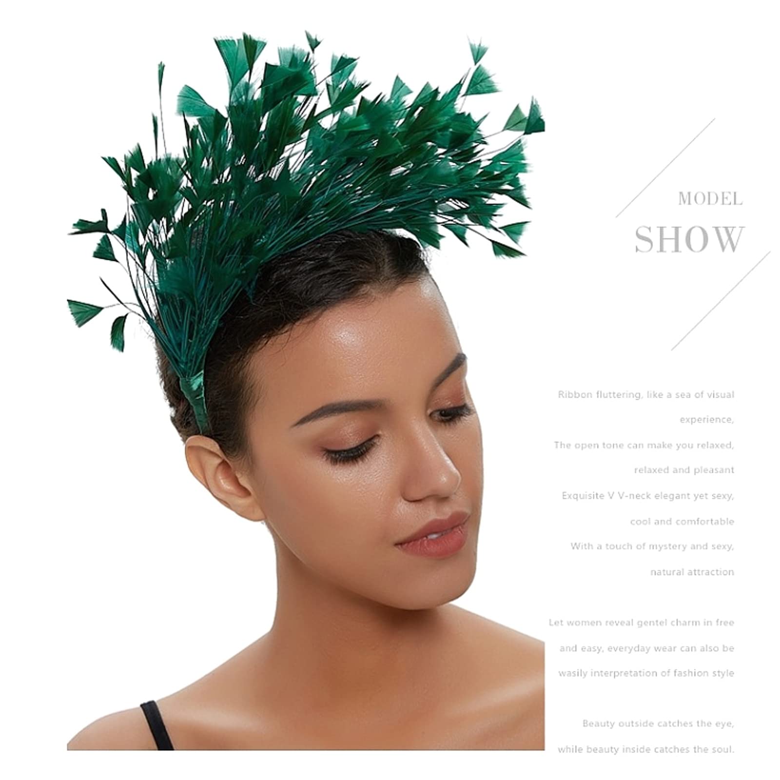 Fascinator Stirnband Mit Federn – Elegante Kopfbedeckung Für Teeparty, Hochzeit & Halloween