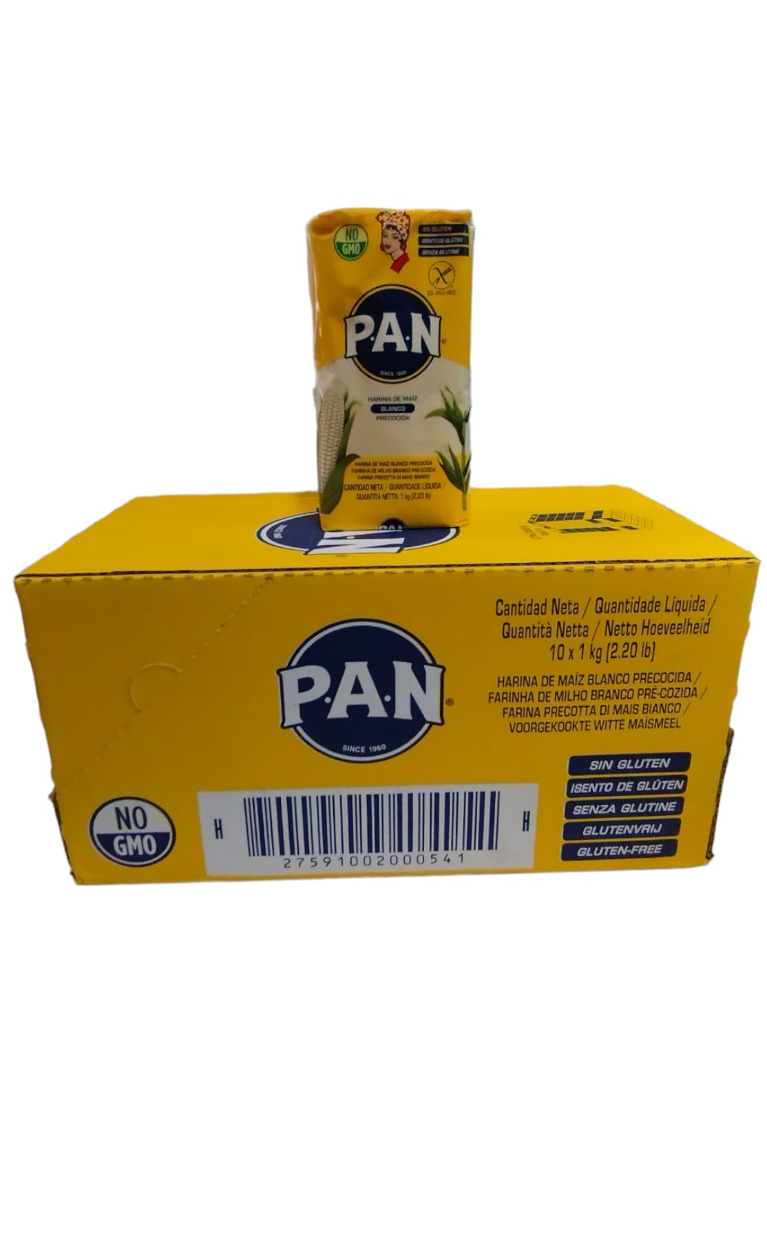 HARINA - PAN - CAJA DE HARINA PAN DE MAIZ BLANCO PRECOCIDA - 1 KG - 10 UNIDADES
