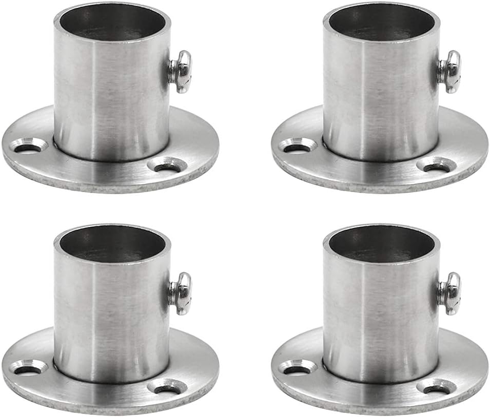 Yoohey 4PCS Closet Rod Support Bracket Stainless Steel