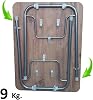 Depolife Practical Folding Foot Kitchen Dining Table Balcony Study Picnic Table 60X90Cm Walnut