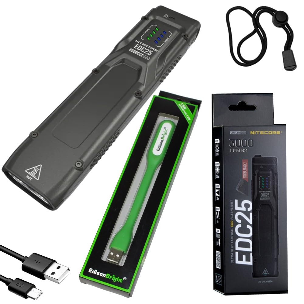 Amazon.co.jp: EdisonBright Nitecore EDC25 3000ルーメン フラットEDC