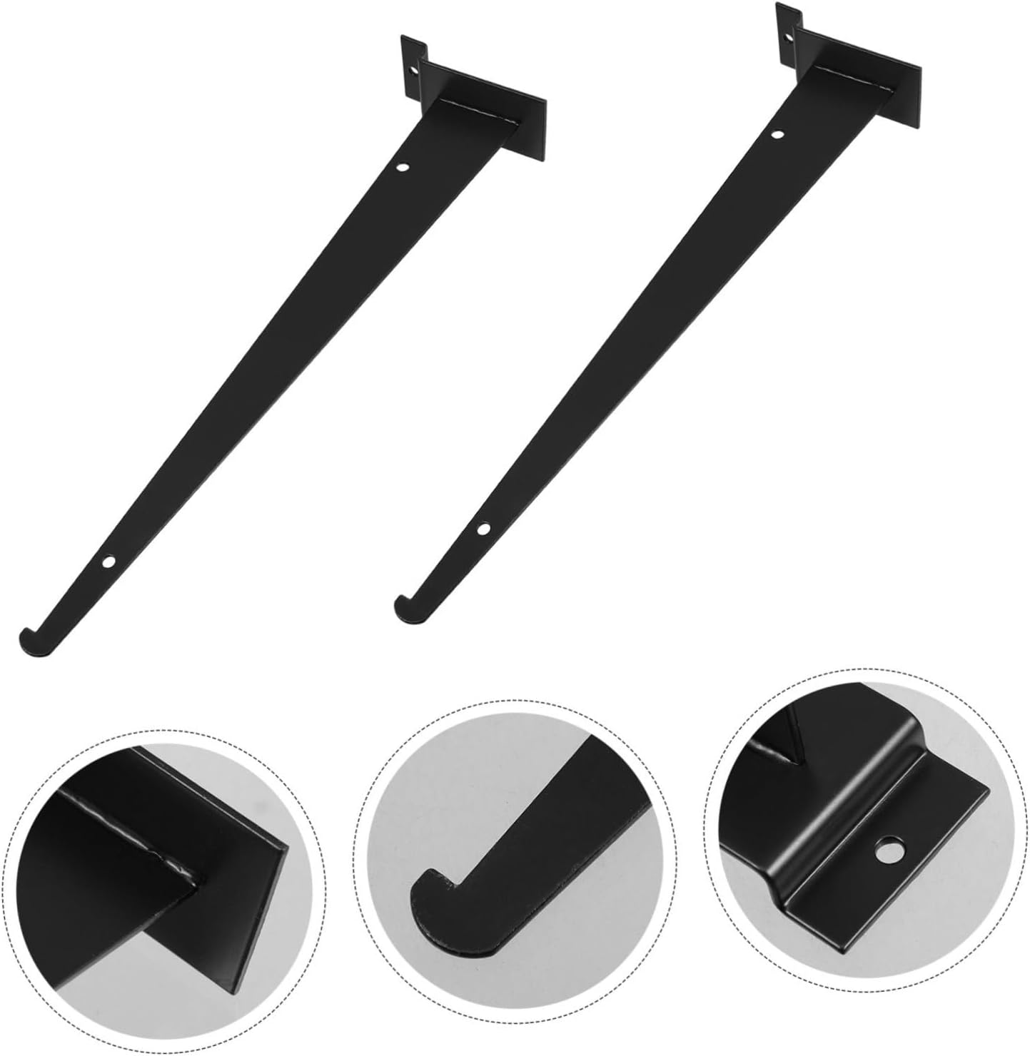 Gadpiparty 6pcs Floating Shelf Brackets Wall Mount Brackets for Slatwall for Home Office