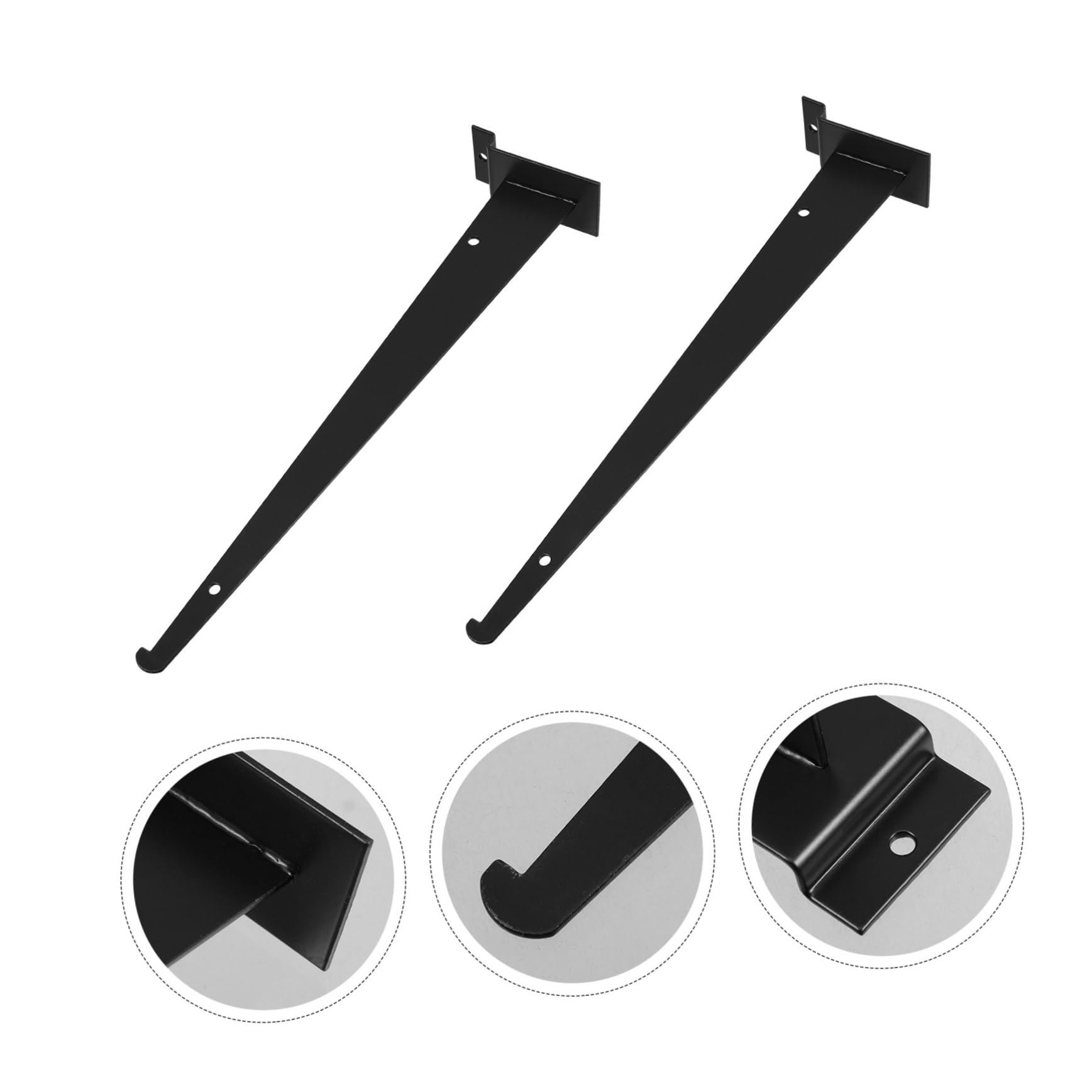 SHINEOFI 6 Stück Regalhalter aus Metall und Eisen Robuste Schwarze Wandhalterungen für Lamellenwand Einfache Montage und Vielseitige Nutzung im Supermarkt und Präsentation