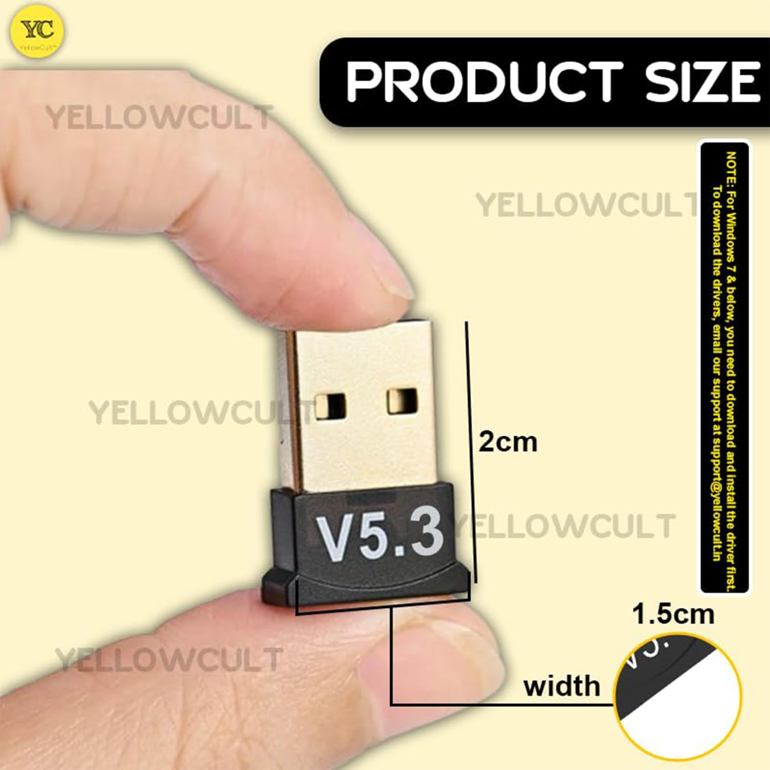 YellowCult Bluetooth 5.3 Adapter - Plug & Play -2