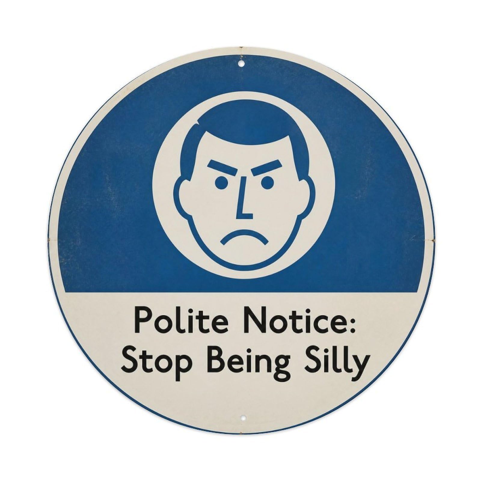Olyhtr 8X8inch Classic Style No Nonsense Dry Humor British Traditional Typography Metal Tin Sign