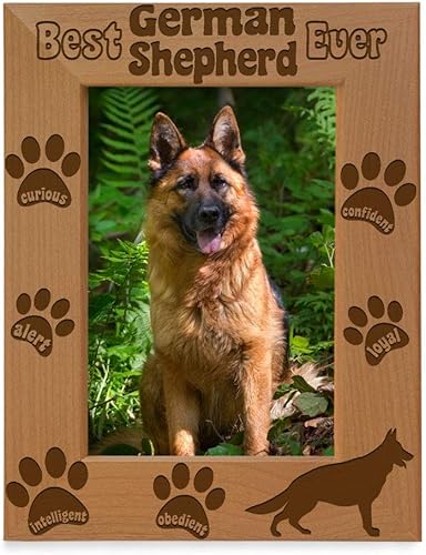Miniatura 7 de KATE POSH Marco de fotos Best German Shepherd Ever, regalos para amantes de los perros, regalos para cachorros, regalos conmemorativos, marco de