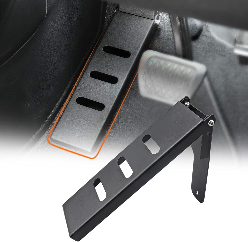JL Dead Pedal- JL Dead Pedal Left Side Foot Rest Compatible with Jeep Wrangler 2018-2021 JL JLU Sport Sahara Rubicon & Gladiator JT 2020 - Foldable