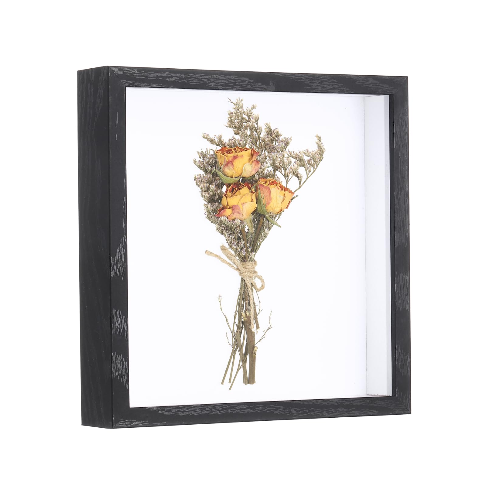 Cadre photo 25,4 x 25,4 cm profond boîte ombres présentoir mural table