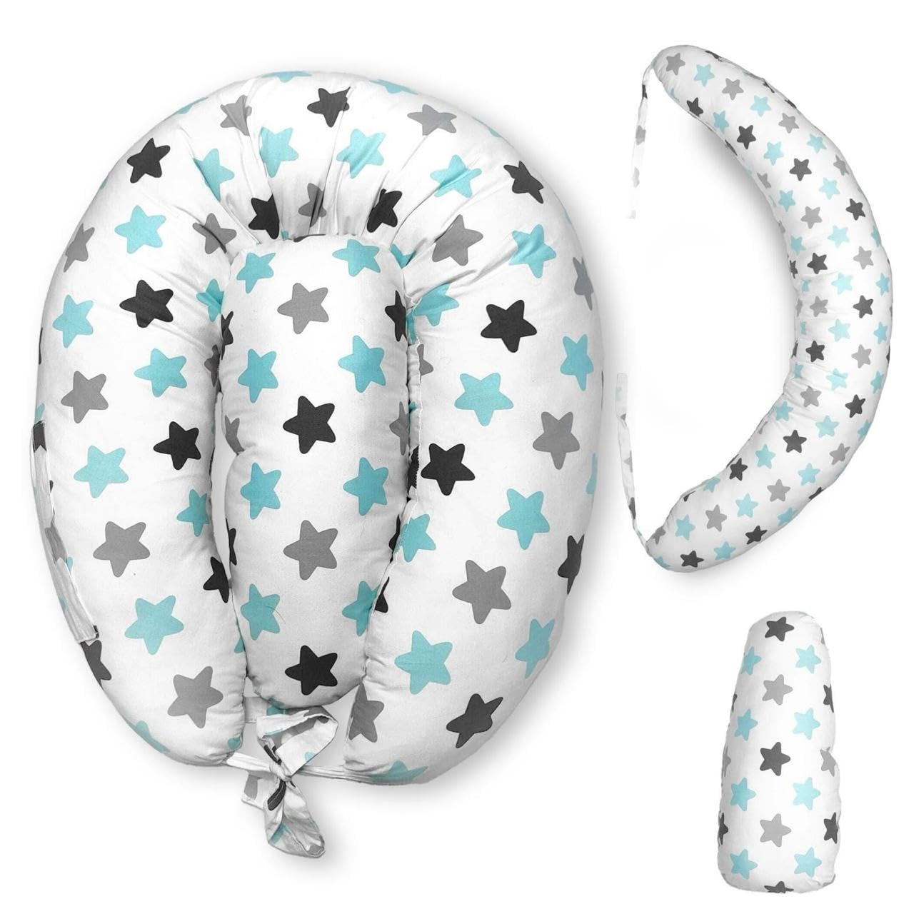 Onubi Baby Cojín de Lactancia Multifuncional Ergonómico – Almohada para Amamantar y Embarazo con Funda Lavable – Soporte para Mamá y Bebé – Diseño Cómodo y Original