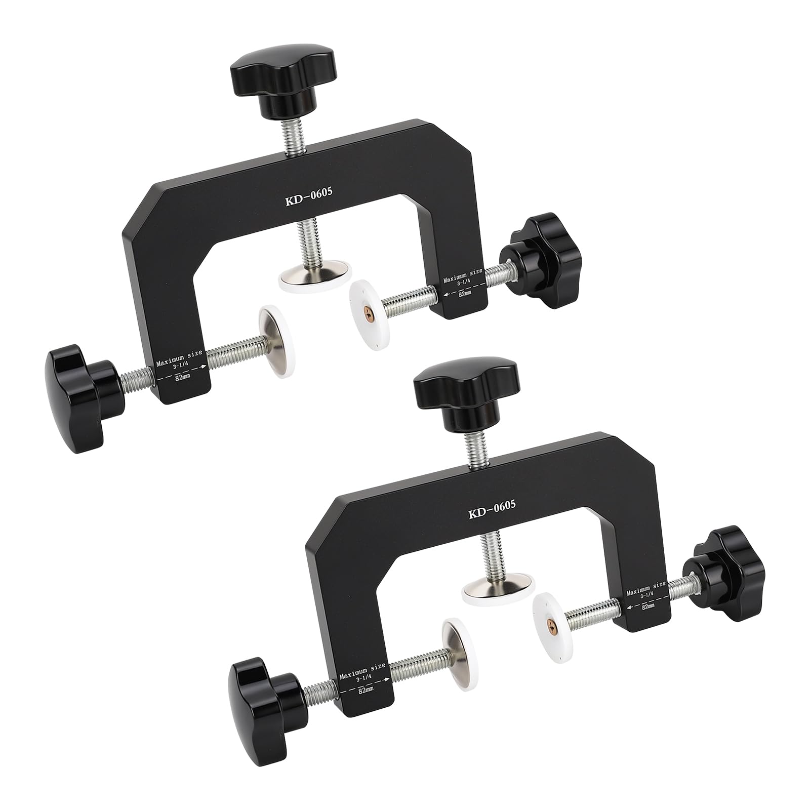 3 Way Clamp Set, 2PCs Aluminium Alloy Edge G Clamps, Adjustable Vise and Edging Clamp, 3 Way G Clamp Industrial Strength for Woodworking, Welding, and Building
