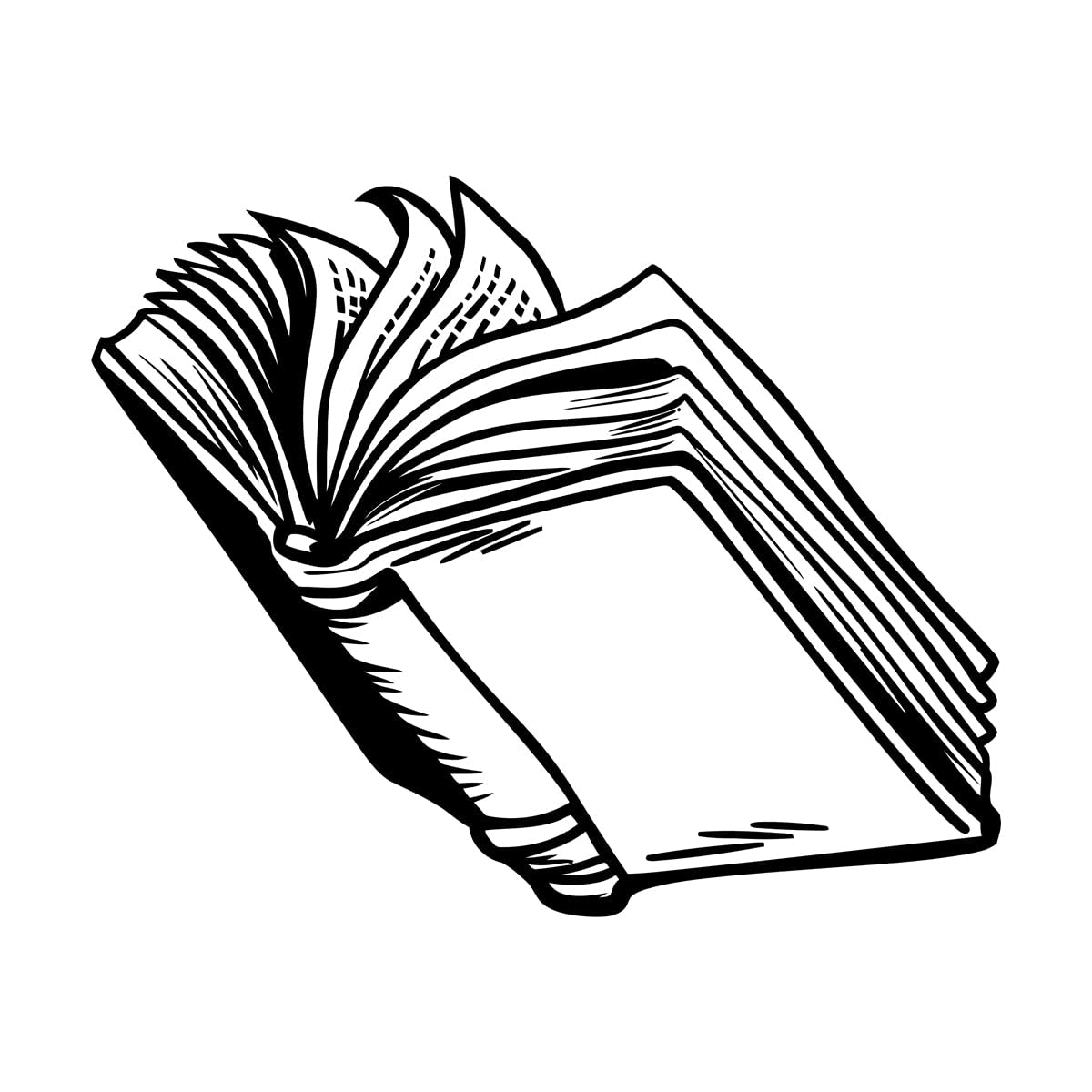 Lettering Decals Literature Open Book Reading Bookshop 36x44.8cm Can Modify and add Information Small Black
