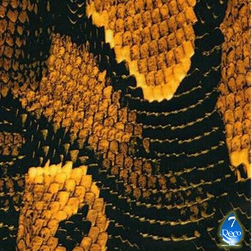 Película hidrográfica de piel de serpiente amarilla para tuning de coches
