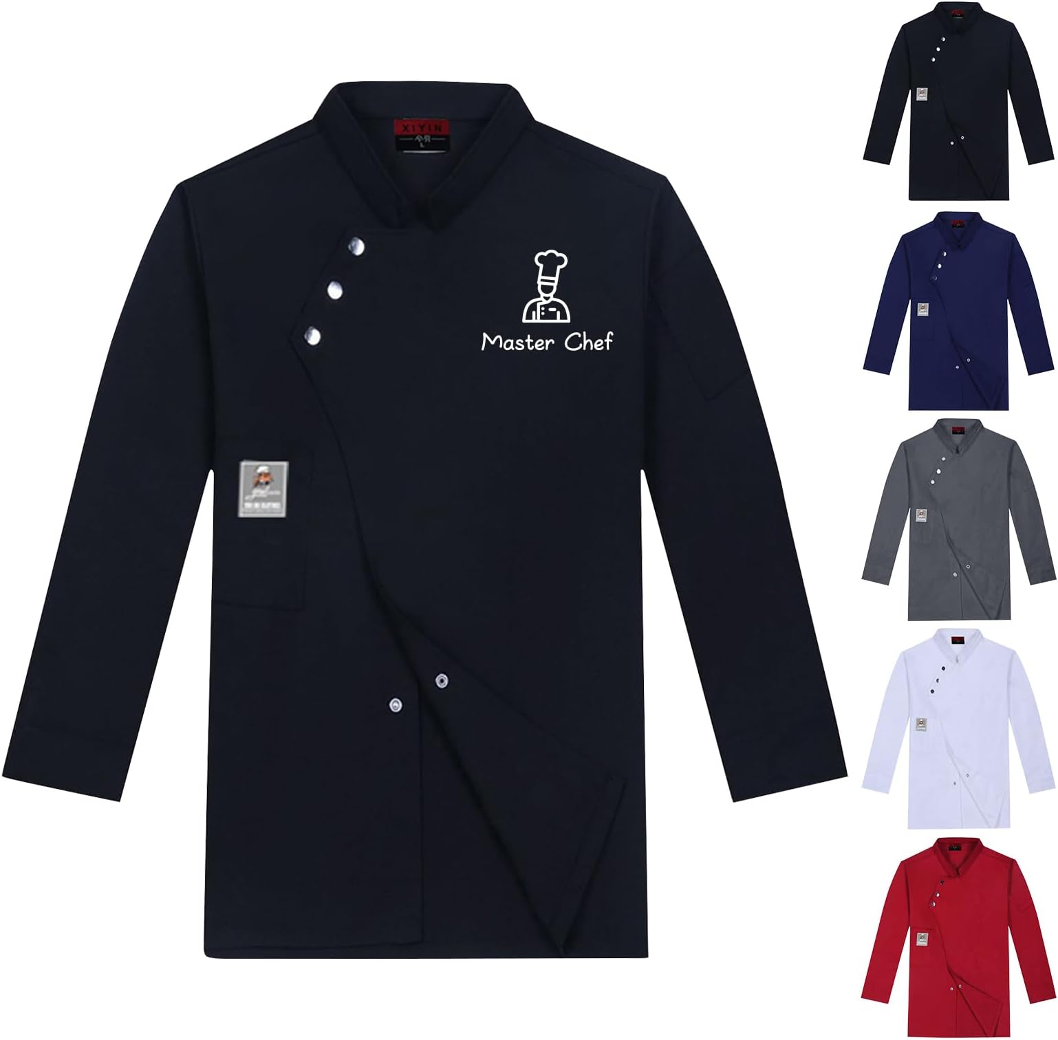Custom Chef Coat for Men, Embroidered Chef Jacket with Your Text & Logo, Personalized Professional Chef Uniform Work Shirt
