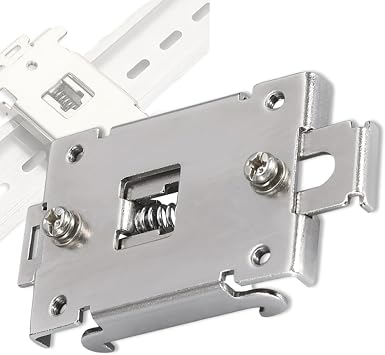 Din Rail Mount 35mm, Din Rail Clamp Din Rail Mounting Bracket with Screws Din Rail Mounting Clip Mounting Brackets Mounting Rail Bracket Kit for Solid State Relays