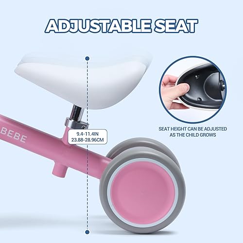 Miniatura 8 de COOLBEBE Bicicleta de equilibrio para bebés de 1 año, regalo para niños y niñas, bicicleta de equilibrio para niños de 2 años con 4 ruedas