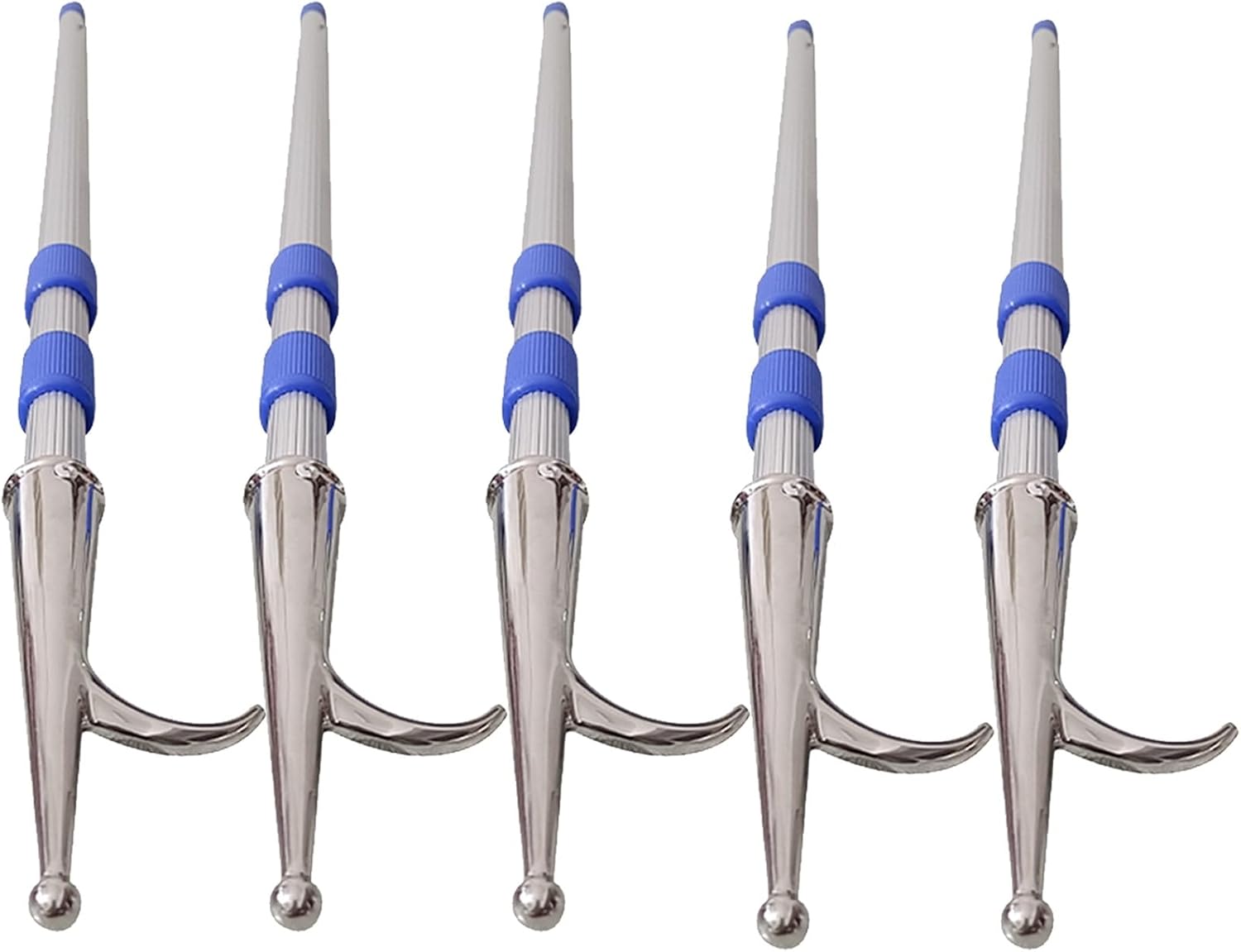 Heavy Duty Telescopic Boat Hook - Versatile Aluminum Cargo Grabber with 4.5cm Stainless Steel Hook for Docking, 1pc(5Packx13.1ft)