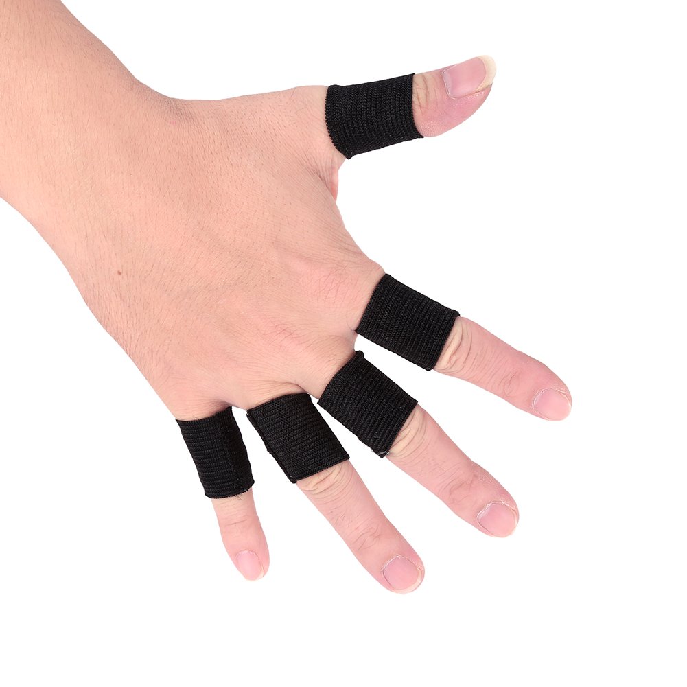 GOTOTOP 10Pcs Finger Sleeves for Basketball Sports, Support Aid Arthritis Band Wraps, Prevent Knuckles Wrinkle, Facilitate Recovery after Injury
