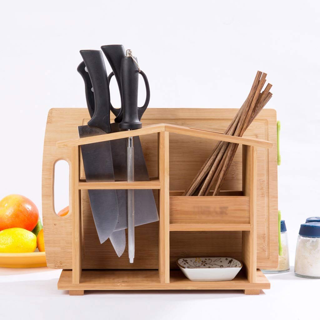 Scaffale per coltelli da Cucina in bambù - Scaffale per coltelli da Cucina Forniture per Cucina Scaffale Porta coltelli per Uso Domestico