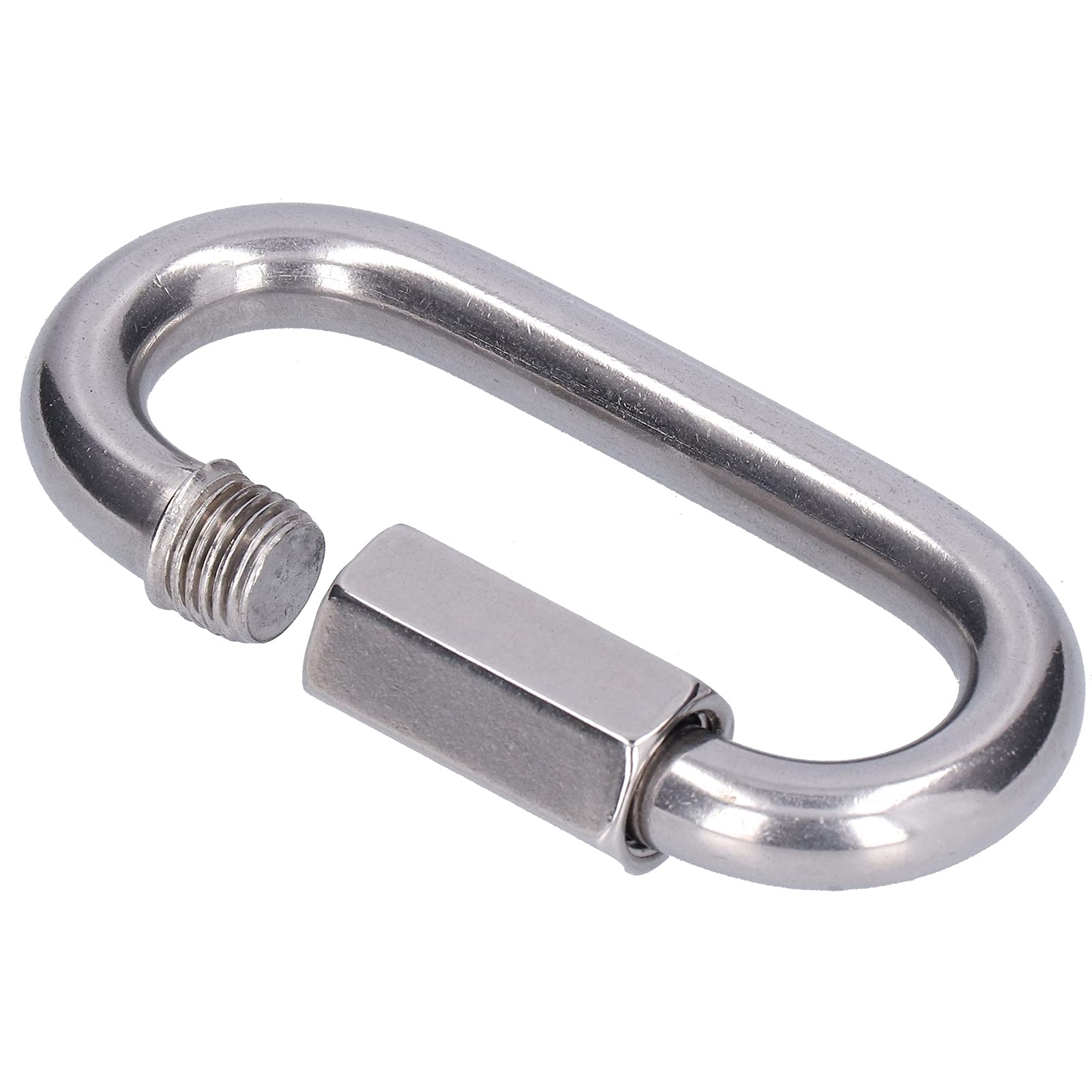 Ejoyous 10 Piezas Conector de Enlace Rápido Conector de Cadena de Acero Inoxidable 304 M3.5 M4 M8 M10 Mosquetón Roscado para Cuerdas Cadenas Correas Camping Senderismo Canotaje Aparejo (M3.5)