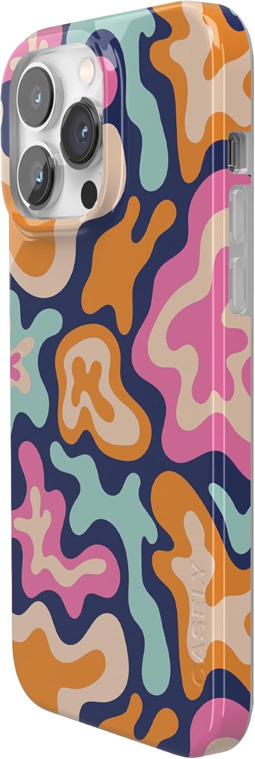 Casely iPhone 14 Pro Max Case | Midnight Color Splash | Abstract Retro | Compatible with MagSafe | Classic Ultra Slim Design