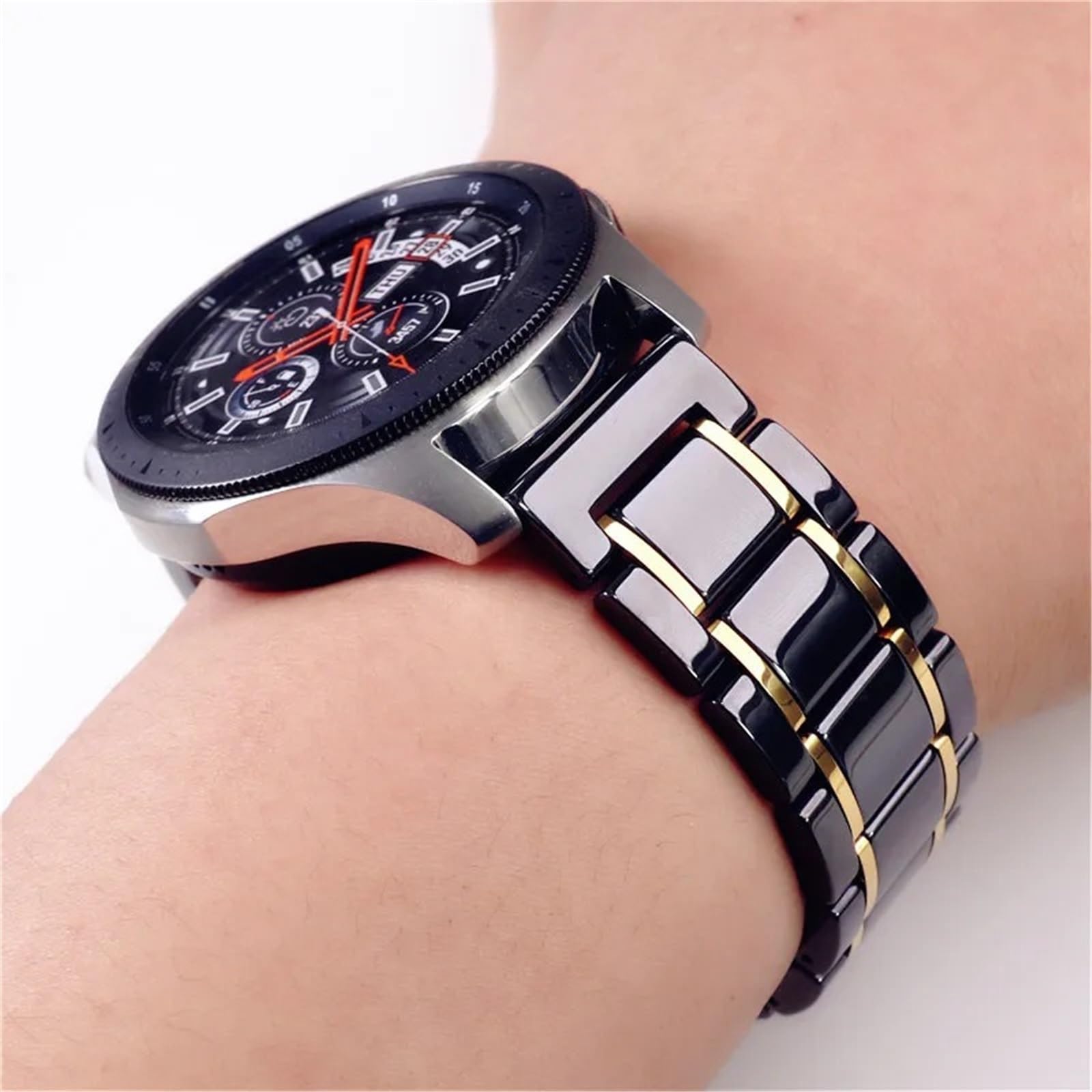 Correa de reloj de cerámica de 20mm y 22mm, pulsera de repuesto adecuada for reloj inteligente, reloj de cuarzo, correa Universal for hombres y mujeres