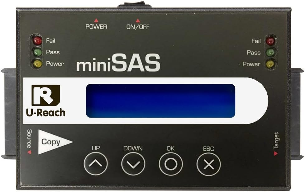 U-Reach 1 to 1 miniSAS Series SATA/SAS HDD/SSD Duplicator and Sanitizer (SAS-MS118)