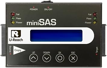U-Reach 1 to 1 miniSAS Series SATA/SAS HDD/SSD Duplicator and Sanitizer SAS-MS118