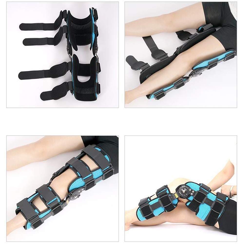 Rodillera ROM con Bisagras Articulación De Rodilla Transpirable Abrazadera Fija, Soporte De Tira De Aleación De Aluminio Protector De Rodilla con Placa De Fijación a La Pared De La Pierna