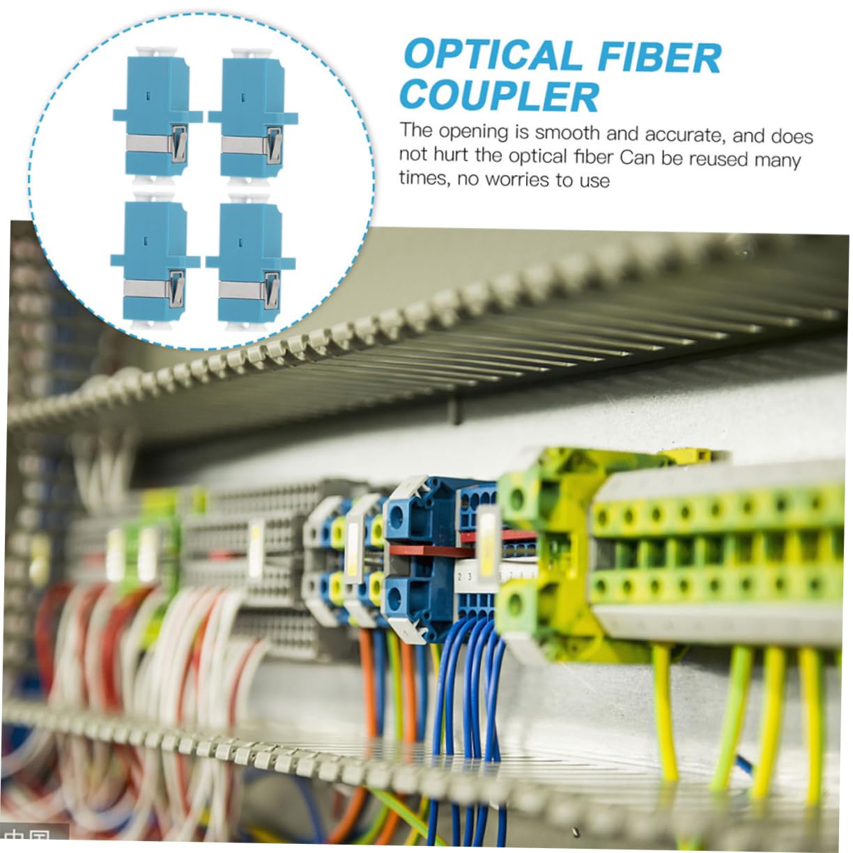 SHINEOFI 5 Sätze Koppler Adapter Hochwertige Netzwerkverbindung Für Optische Kabel Für Catv Und Datenübertragung Geringe Einfügeverluste Robuste Bauweise 12 Stück * 5