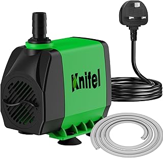 Knifel Submersible Pump 3000L/H 60W Dry Burning Protection with Ultra Quiet Design 3m High Lift for Fountains, Hydroponics, Ponds, Aquariums & Moreâ€¦â€¦