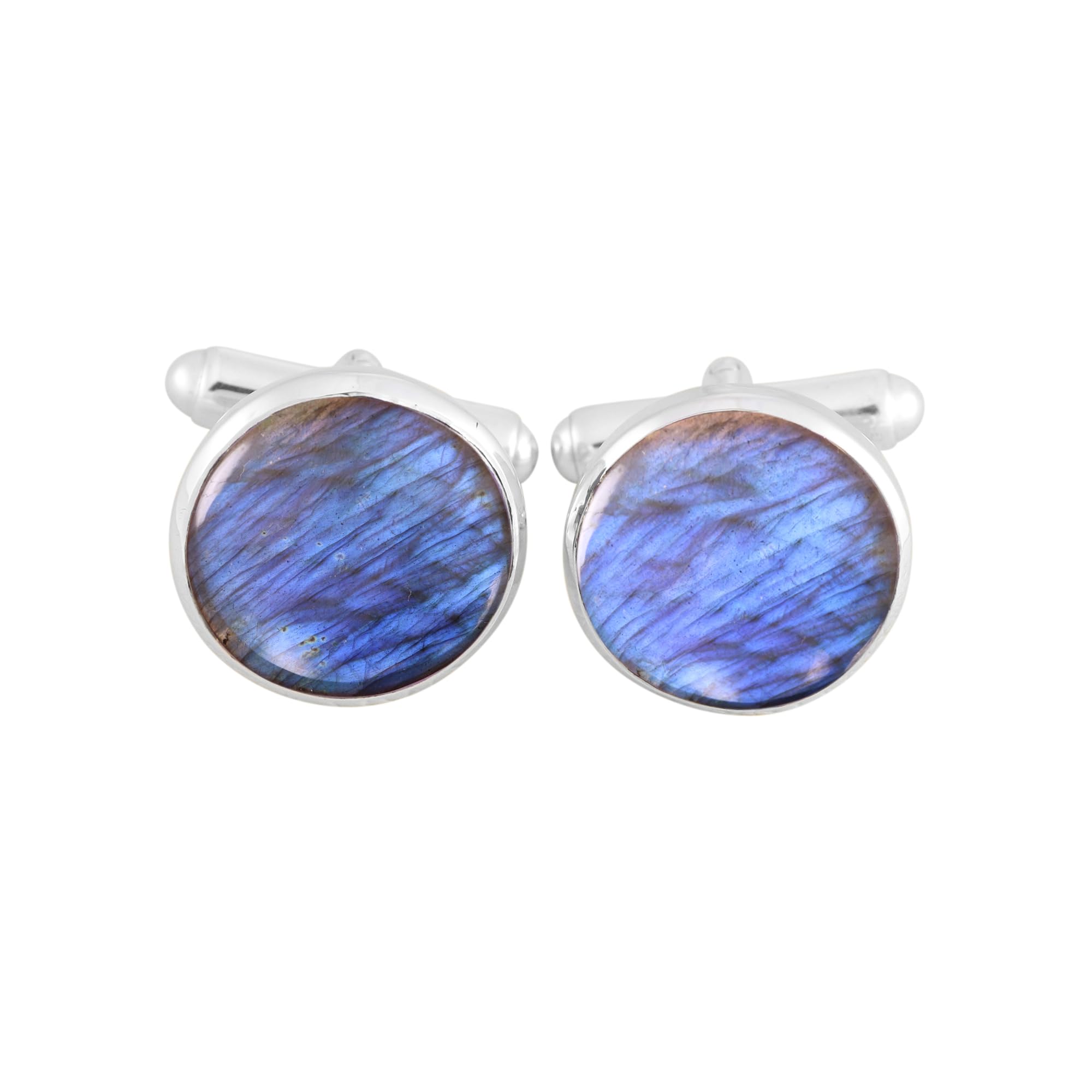 Jay Jools Gemelos de labradorita, gemelos de plata de ley, gemelos para hombre, gemelos de padre de novia, gemelos de padrino de boda, gemelos de gemas, mediano, piedra preciosa, labradorita, Medium, Piedra