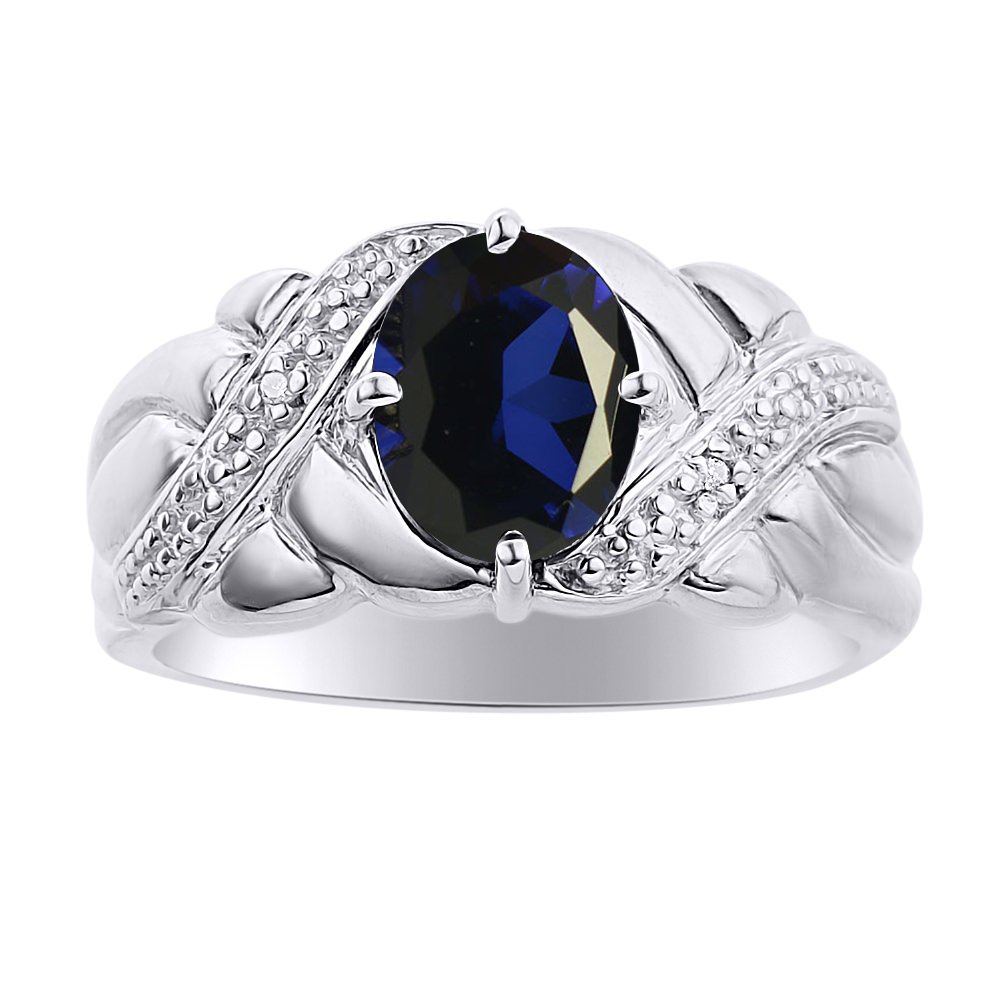 Bague saphir et diamant argent sterling contre la monotonie des bijoux