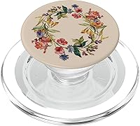 Vista 8 de Lindo diseño de corona de flores silvestres de verano floral en beige PopSockets intercambiable PopGrip