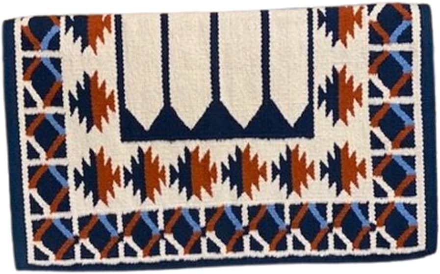 Handmade Western Ranch Saddle Blanket | Genuine New Zealand Wool Pad | Custom Equestrian Gear AM-289