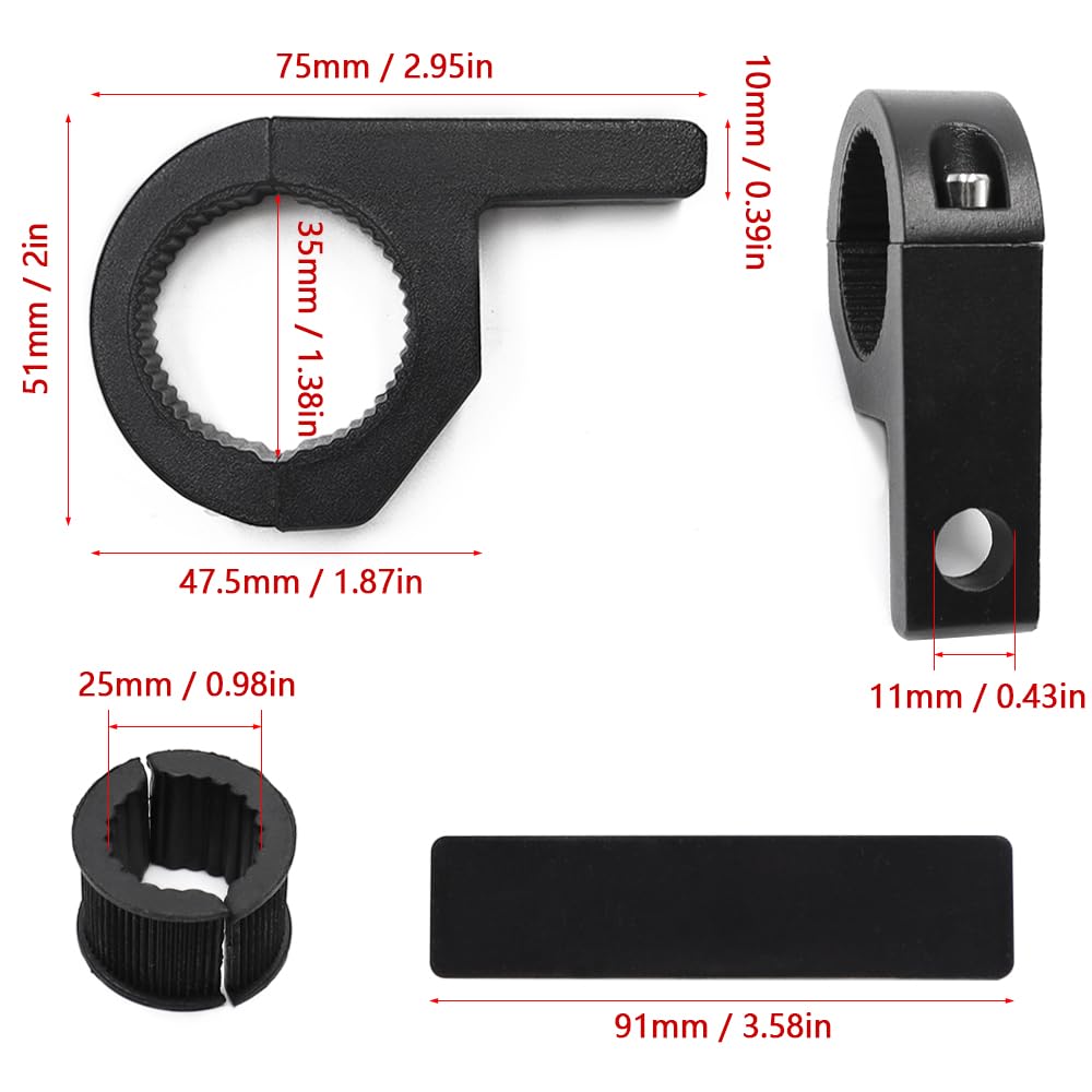 Bediffer Staffe Portafrecce Per Motocicletta - Supporto In Acciaio Regolabile Per Forcelle 30-45mm, 2 Pezzi, Argento - 2
