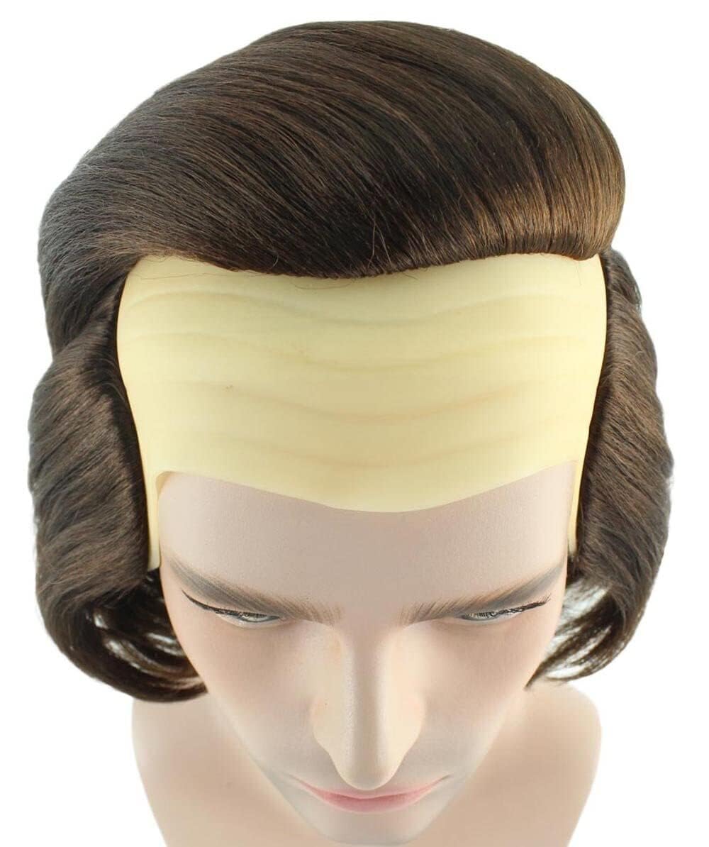 HPO Adult Men's Classic Horror Movie Shining Brown Bald Cap Wig, Perfect for your Halloween & Cosplay Party, Flame-retardant Synthetic Fiber
