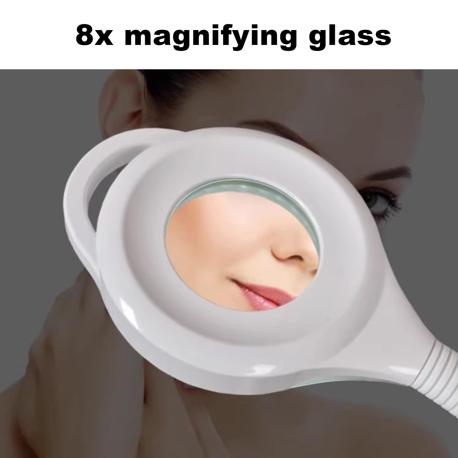 Lampada di Ingrandimento a Luminosità Regolabile con Rullo, Lampada Medicale LED, Lampada Scialitica Dimmerabile, Lampada Senza Ombre, per Trattamenti per Il Viso, Estetiste per Ciglia