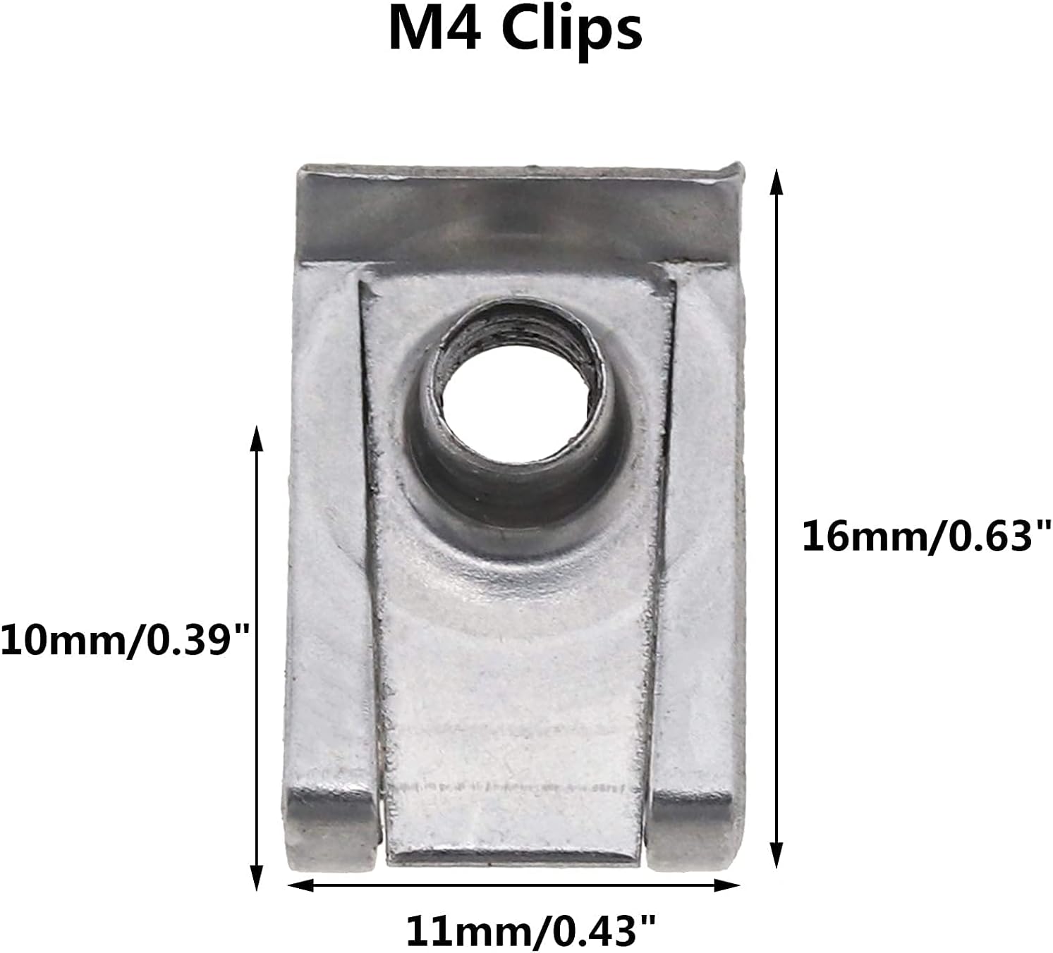 80 Pcs Thread Clip Nut Set U-Shaped Nut M4 M5 M6 M8 for Automobile Motorcycle Interior Trim Set