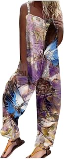 Summers Slacks Women Tregging Cigarette Slacking Oversized Airoft with Button Tie Waist Polyester Loose Fitting Plain Overall Women Green