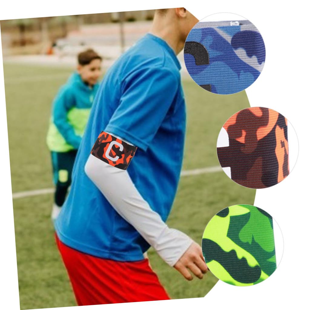 Mipcase 15pezzi Bracciali Regolabili Per Sport Fasce Elastiche Traspiranti Per Calcio Armband Visibile Per Attività All Aperto Di Colori Camo Arancione